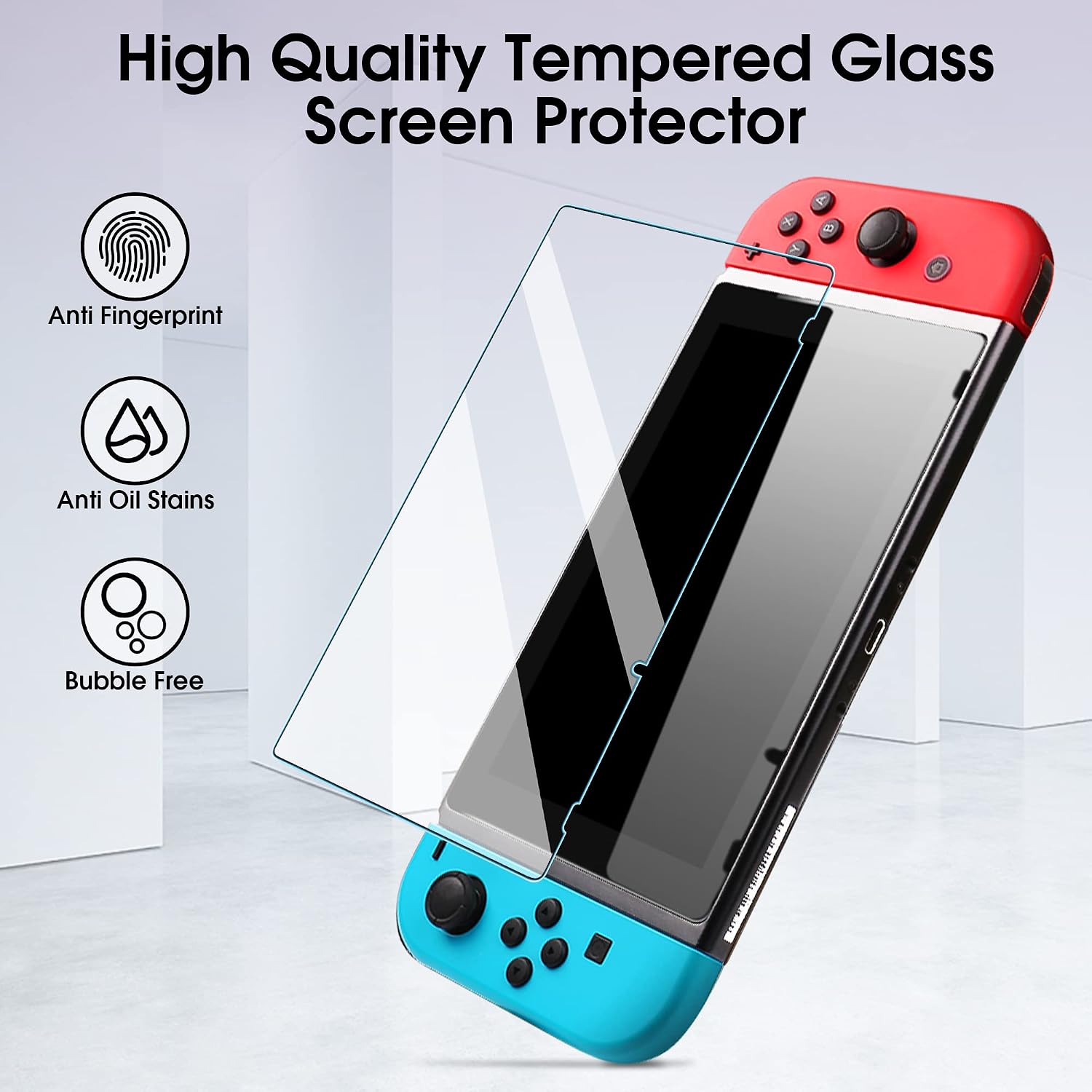 Arae [2 Pack] Screen Protector for Nintendo Switch, HD Tempered Glass, Anti Scratch Compatible with Nintendo Switch, 6.2 inch