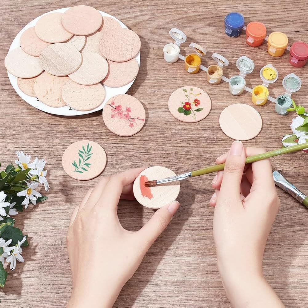 Niedokończona płyta drewniana, 50 sztuk, 3,7 x 4,3 cm, do samodzielnego wykonania, do malowania, dekoracji imprez, dzieł sztuki, na wesele, pirografię, ręcznie malowane dekoracje stołu