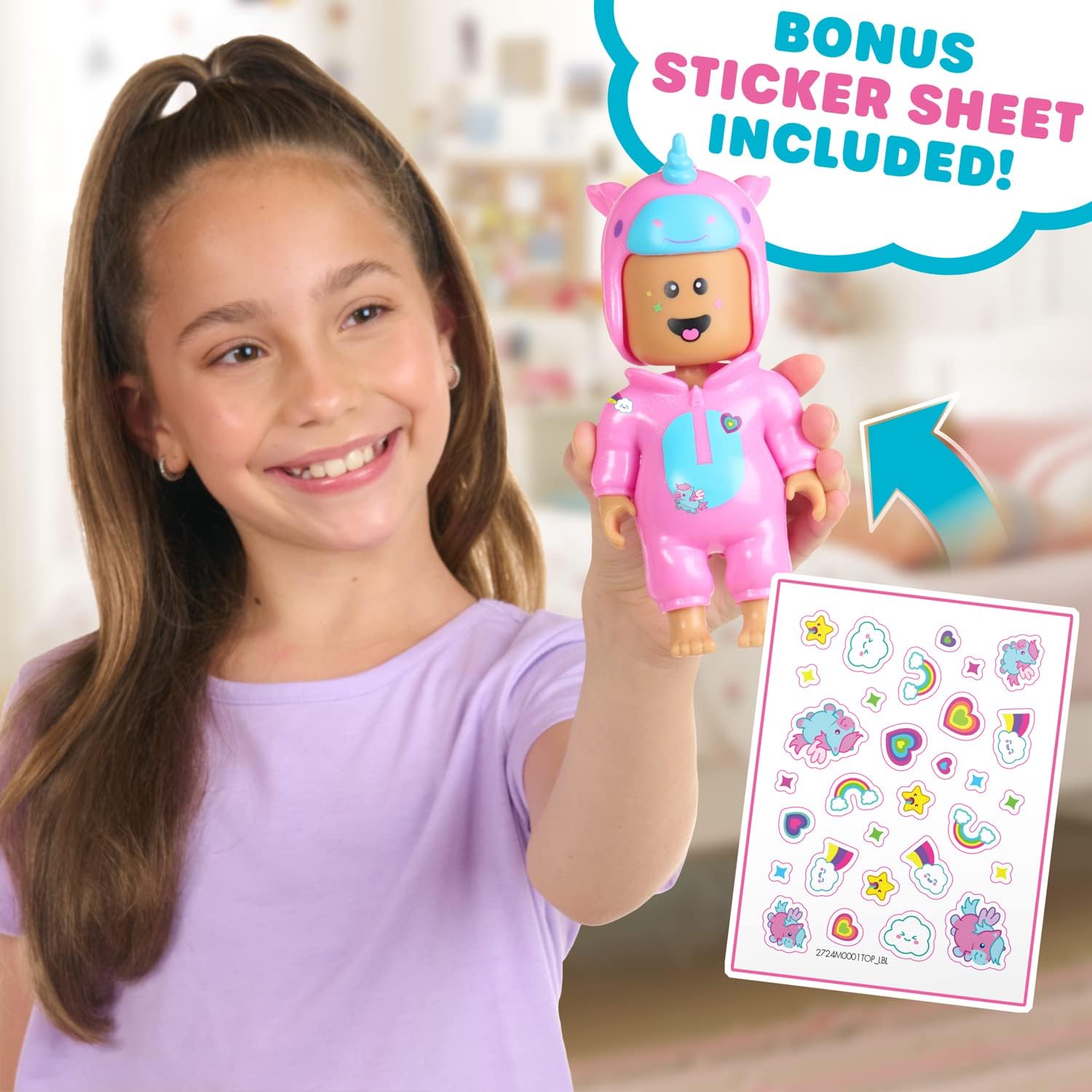 Collectible Baby Dolls Deluxe Unicorn Baby Pack Includes Metaverse Doll, Crib, Blanket, and Extra Toy Redeem Virtual Items in Online Game