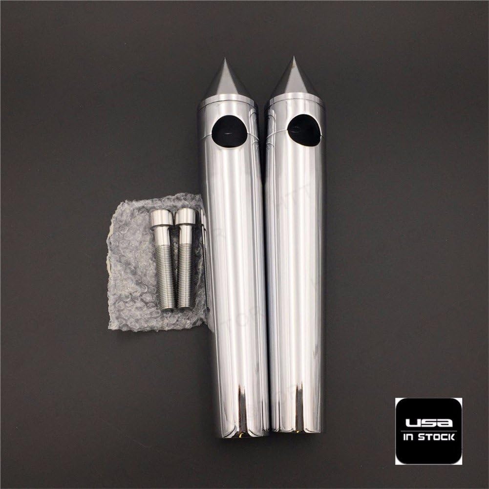 XKMT-Chrome 1" Spike Billet Handelbar Pullback Riser 8" Rise 11" Overall Height Compatible With All H-D Cruisers Choppers Metrics Victory with 2.5cm Bar Diameter