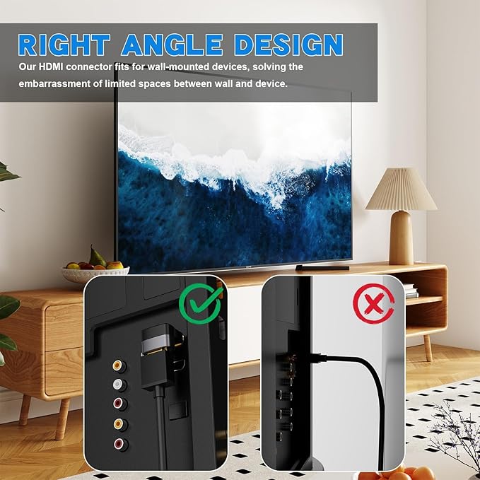 Adaptador Eanetf 8K HDMI Angulado 90/270° 4 Piezas miniatura 2