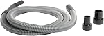Cen-Tec Systems 30 Ft. Premium Shop Vacuum Extension Hose with 2 Tank adapters and 1.25" Curved end, Silver