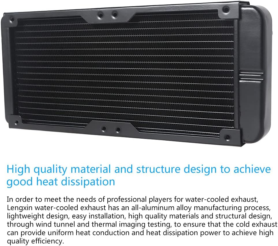 Water Cooling Computer Radiator 18 Pipe Aluminum Heat Exchanger Liquid Cooling Heat Sink for CPU PC Water Cool System