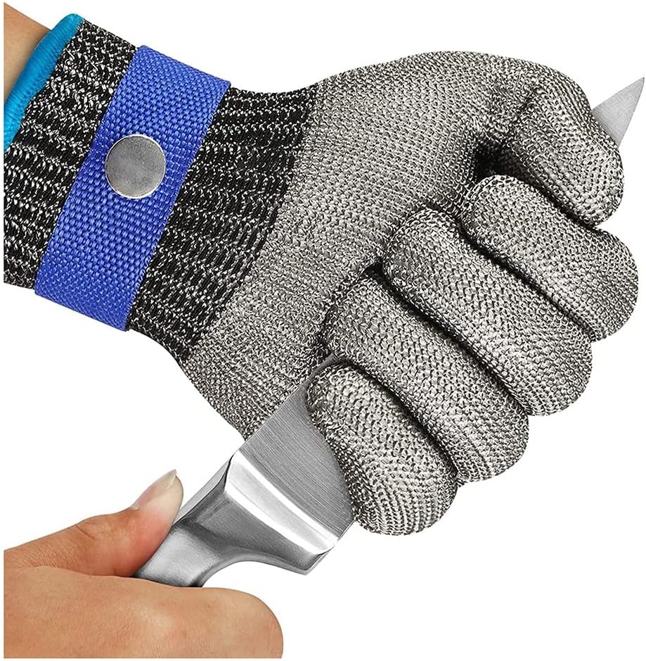 Metal Steel Wire Gloves, Safety Work Gloves, Cut and Stab Resistant Outdoor Gardening Left and Right Hand Gloves (Size : 10pcs/XL)