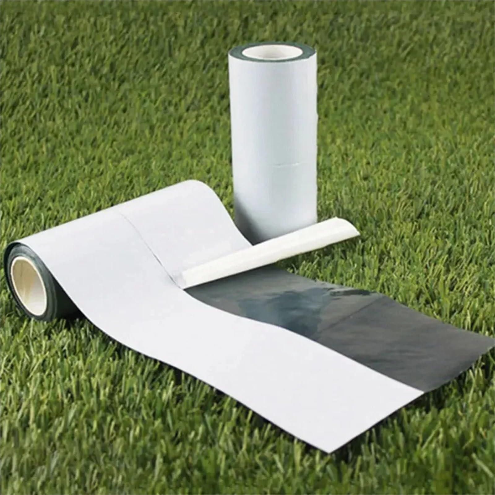 Nastro per giunti in erba sintetica Nastro adesivo for prato verde, tessuto for incollaggio di sintetico artificiale, senza colla, for giardino, autoadesivo(Green Single sided,100mmx10m)