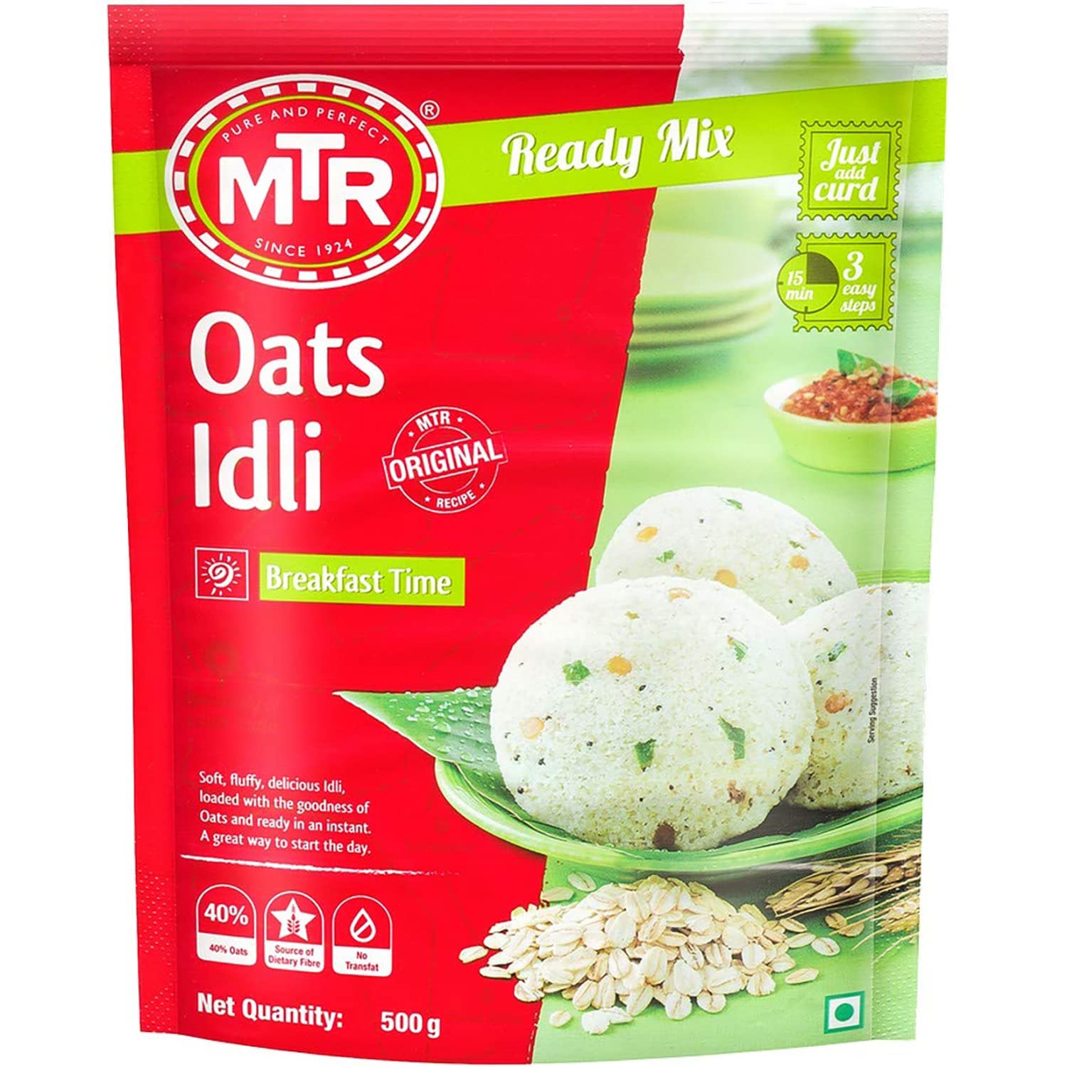 MTR Instant Oats Idli Mix, 500gm Pouch (Pack of 1)-picture-21