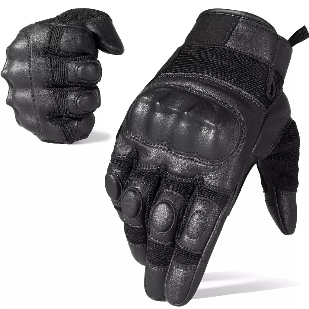 Touchscreen-Handschuhe Jagd-Fitnessgeräte im Freien Vollfinger-Handschuhe aus PU-Leder (Farbe : B, Größe : S-Code) (BM-Code)