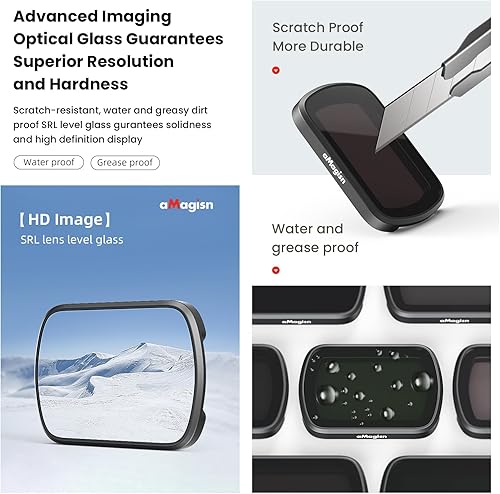 Miniatura 4 de Juego de filtros magnéticos ND para DJI Osmo Pocket 3 Creator Combo Accesorios, 4 paquetes ND16ND64NG256ND1000