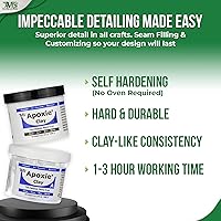 Vista 5 de Aves Apoxie Clay - Arcilla de modelado autoendurecible de 2 partes, 1 libra blanca