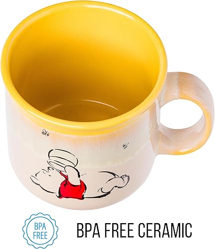 Vista 13 de Silver Buffalo Yellowstone Dutton Ranch Montana - Taza de cerámica de campamento con esmalte reactivo, 20 onzas