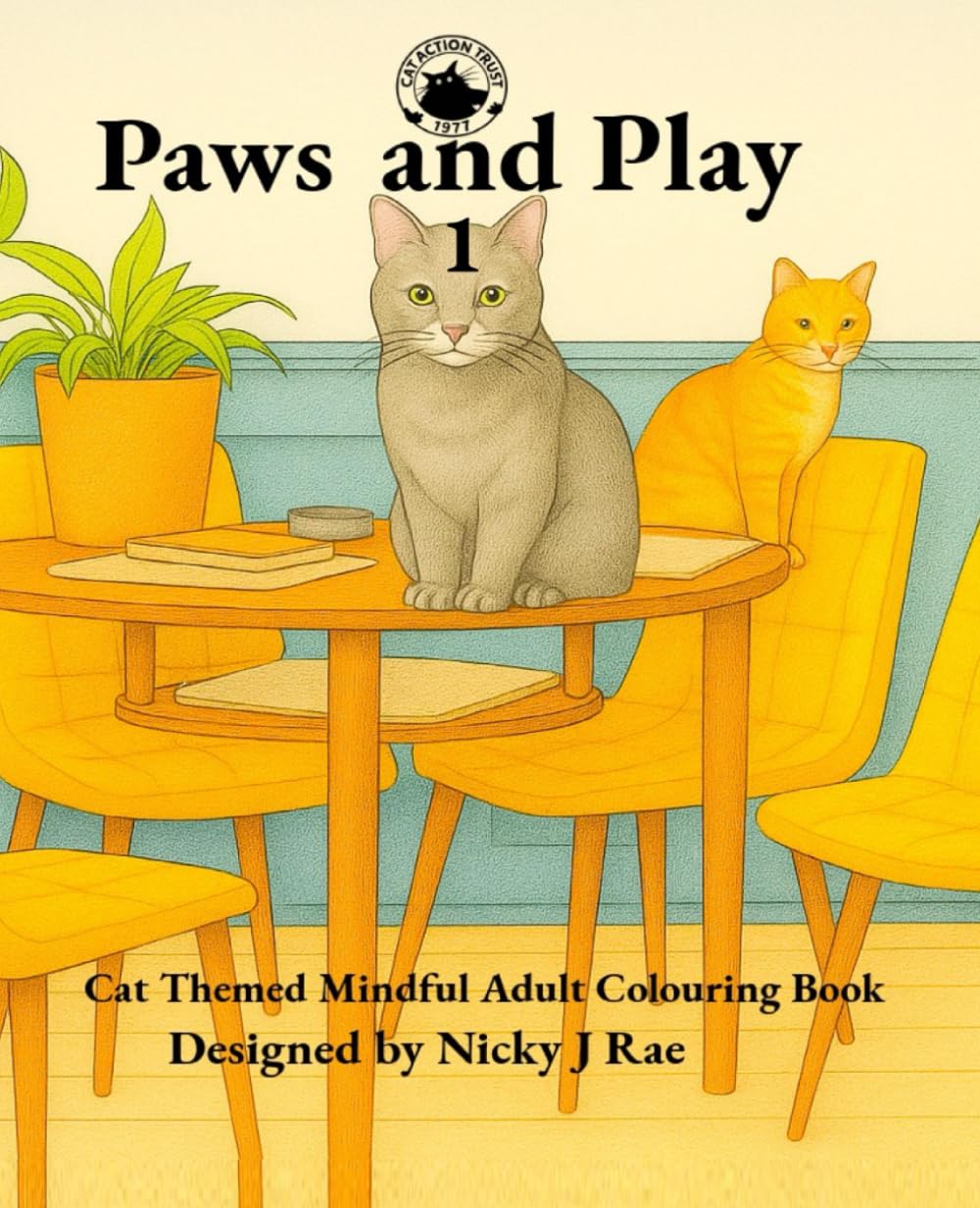 Paws and Play: Cat Themed Mindful Adult Colouring Book (Cat Tails)