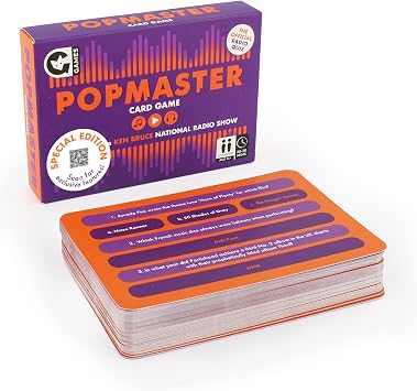 Ginger Fox PopMaster BBC Radio 2 Quiz Card Game Special Edition | Put Your Musical Knowledge To The Test In This Pop-Themed Trivia Game | Includes Digital Questions
