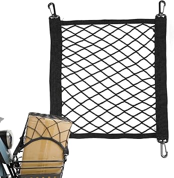 Luggage Net | 2 Pack Motorcycle Bicycle Luggage Net 30x35 Cm, Bicycle , Motorcycle Helmet, Elastic Storage With ElasticBand, Elastic Mesh Web Storage Tie Down For Carts Motorbike E-Vehicles Scooters