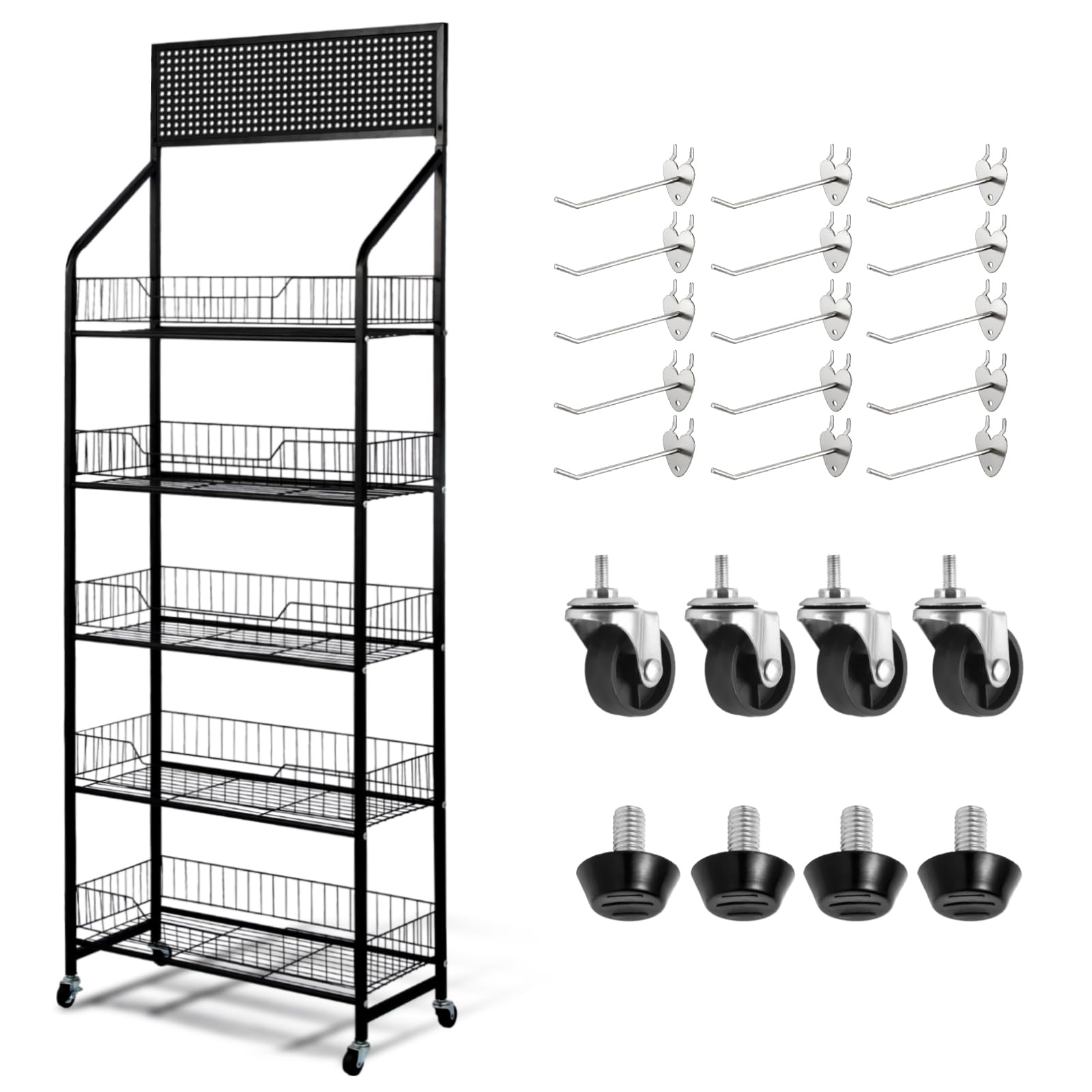 Snapklik.com : Chip Display Rack - 5 Tier Snack Rack Display Stand