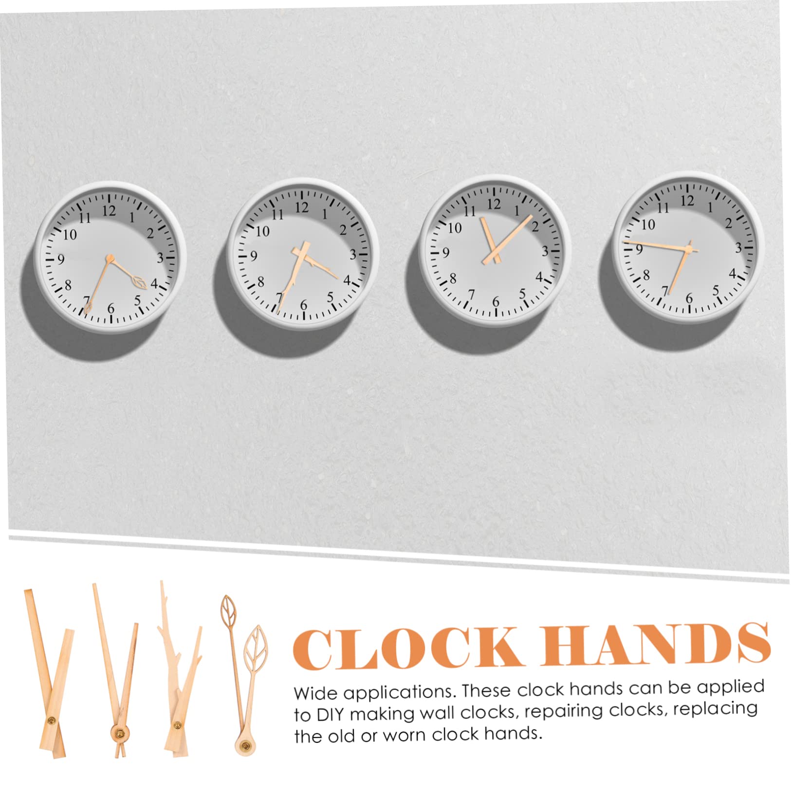 UKCOCO 20sätze DIY Holz Uhrzeiger Teile Elegante Uhrzeiger Für Wanduhr Hochwertige Ersatzteile Für DIY-Uhren Für Kreative Wanduhren Zeitloses Design Für Heimwerkerprojekte