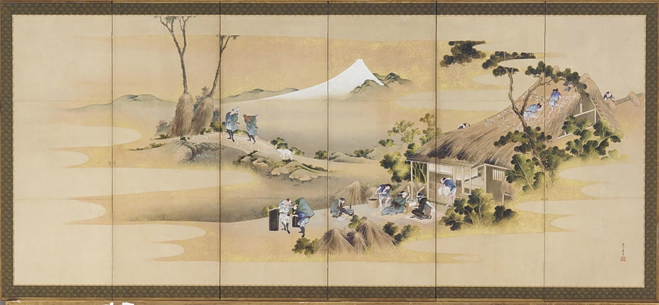 SERENDIPITP Vintage Picture Print on Canvas Wall Art Poster Country Scenes and Mount Fuji One of a Pair Edo Period by Katsushika Hokusai Artwork Print Poster for Wall Decor 60x90cm