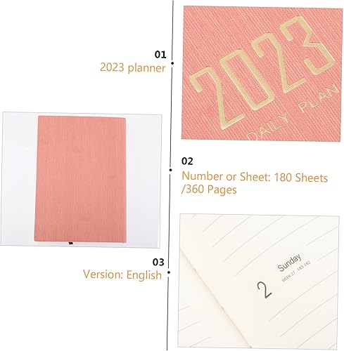 Miniatura 3 de jojofuny Agenda 2023, 5 unidades, agenda académica, recordatorio de fecha, calendario, planificador estudiantil, calendario de citas de lácteos,