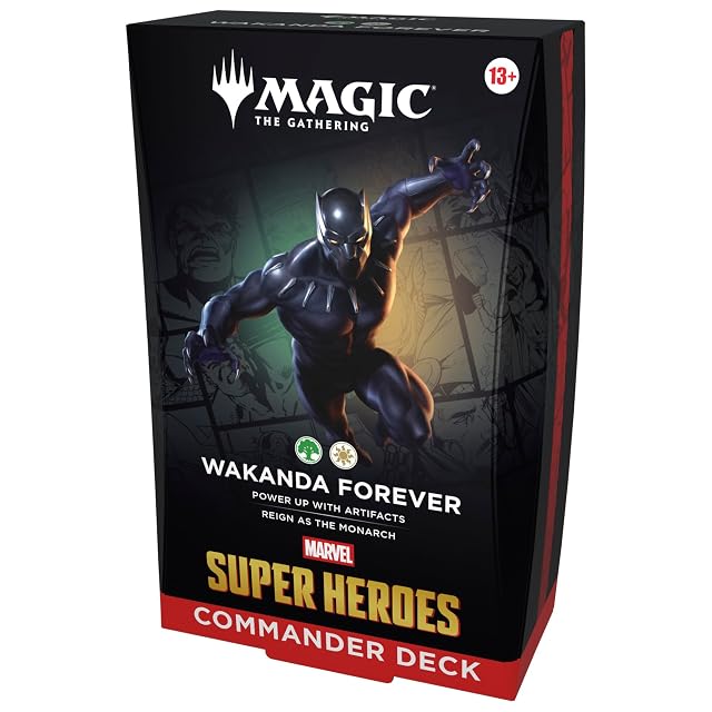 Mazo de Commander de Magic: The Gathering - Marvel Super Heroes - Wakanda por Siempre (Versión en Inglés)