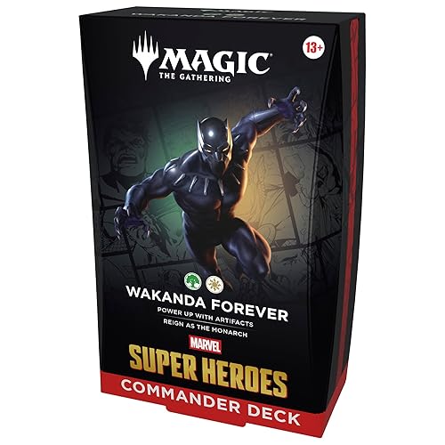 Magic: The Gathering | Marvel Super Heroes Commander Deck - Wakanda Forever (100-Card Deck + Accessories)