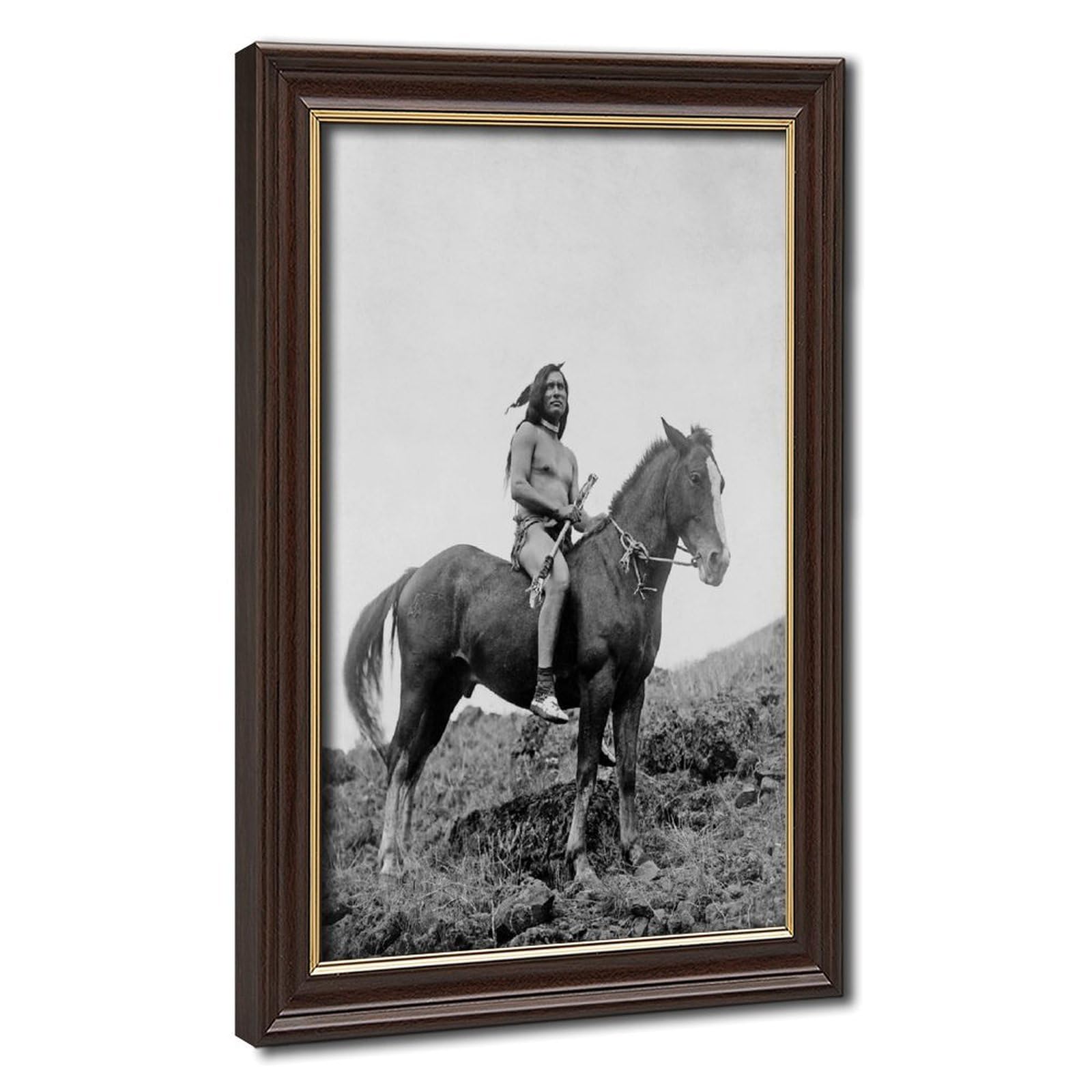 Toile Nez Perce à cheval cadre à suspendre décoration salon 61x91 - 8