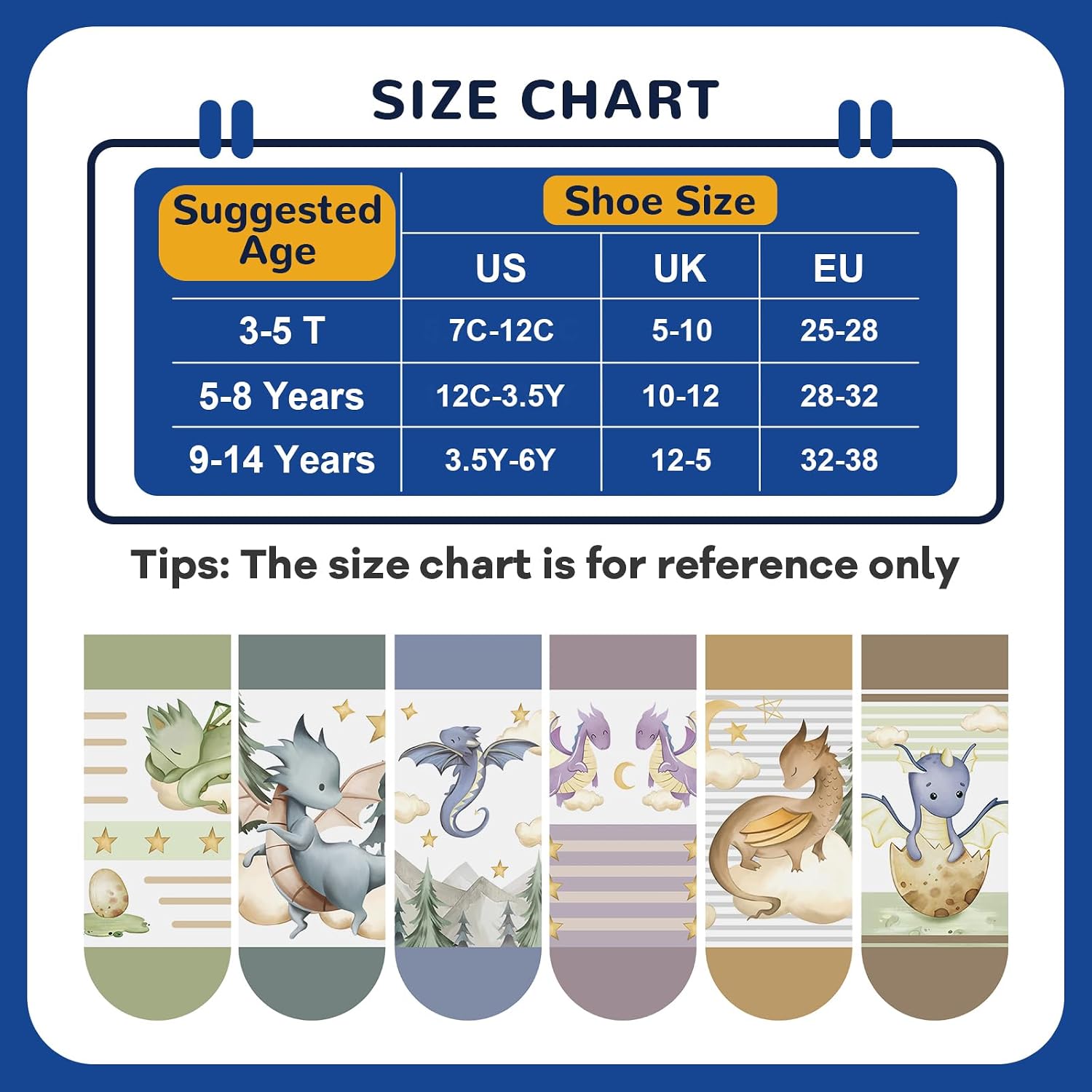 6 Pairs Kids Boys Ankle Socks Low Cut Cartoon Dinosaur Pattern Flying Dragon Breathable No Show Socks aged for 2-5T