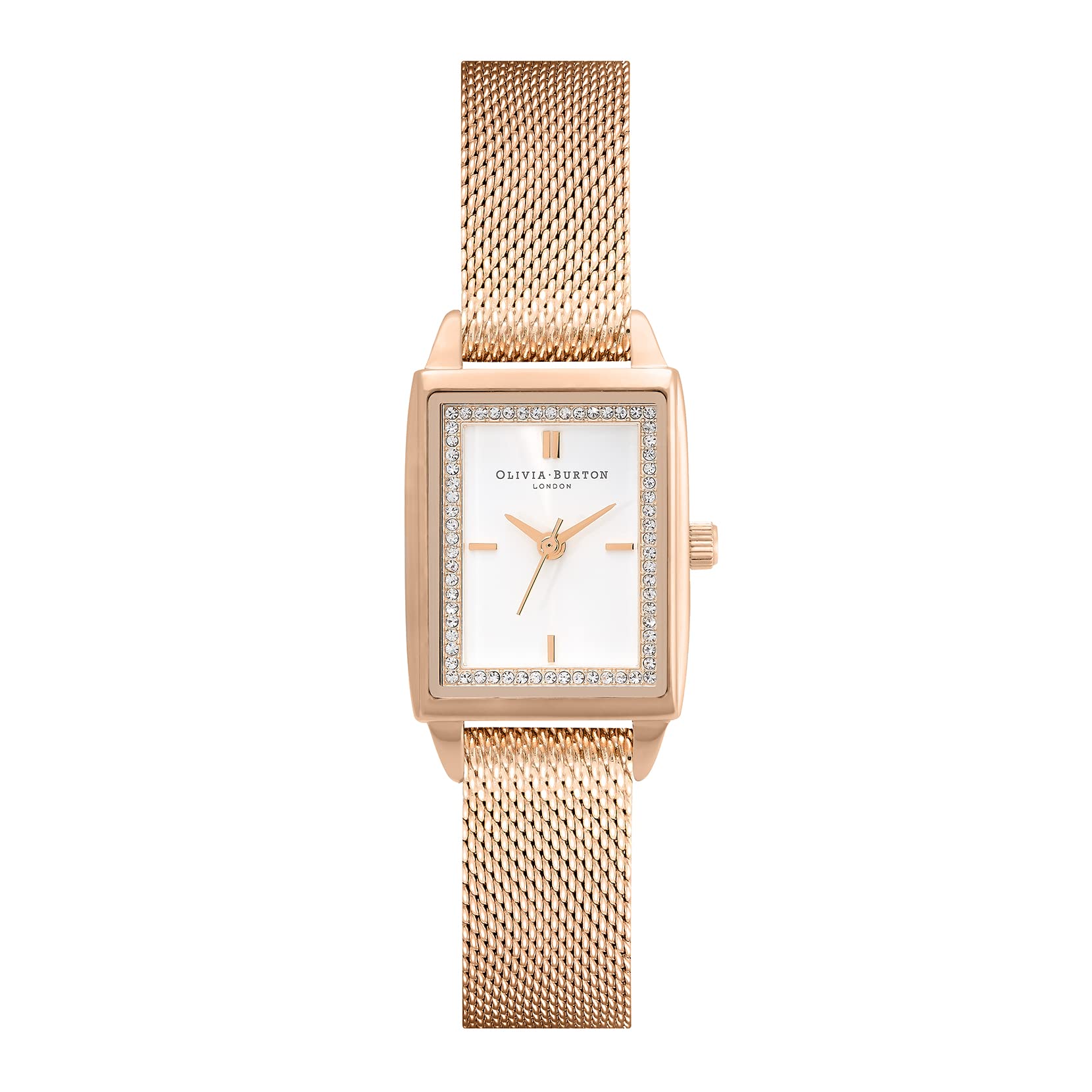 OLIVIA BURTON(オリビアバートン) Rectangular Analog White Dial Womens Watch-24000015 (B0BJP3KFP8) Amazon Price History, Amazon Price Tracker
