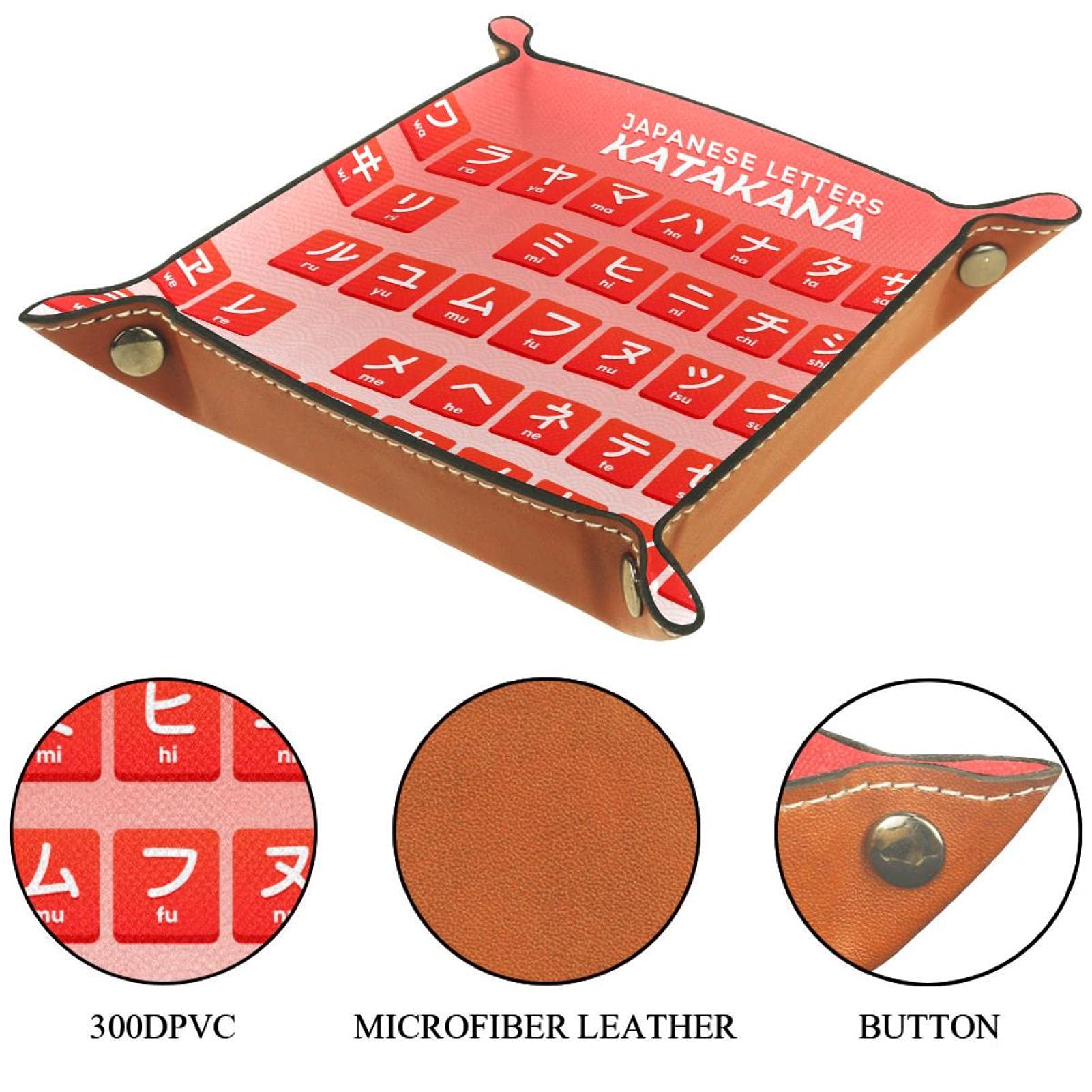Japanese Letters Hiragana Alphabet Red for Accessories Tray