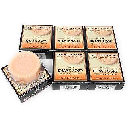 Amazon Com Van Der Hagen Deluxe Shave Soap 2 5 Ounce Boxes Pack Of 6 Packaging May Vary Beauty Personal Care