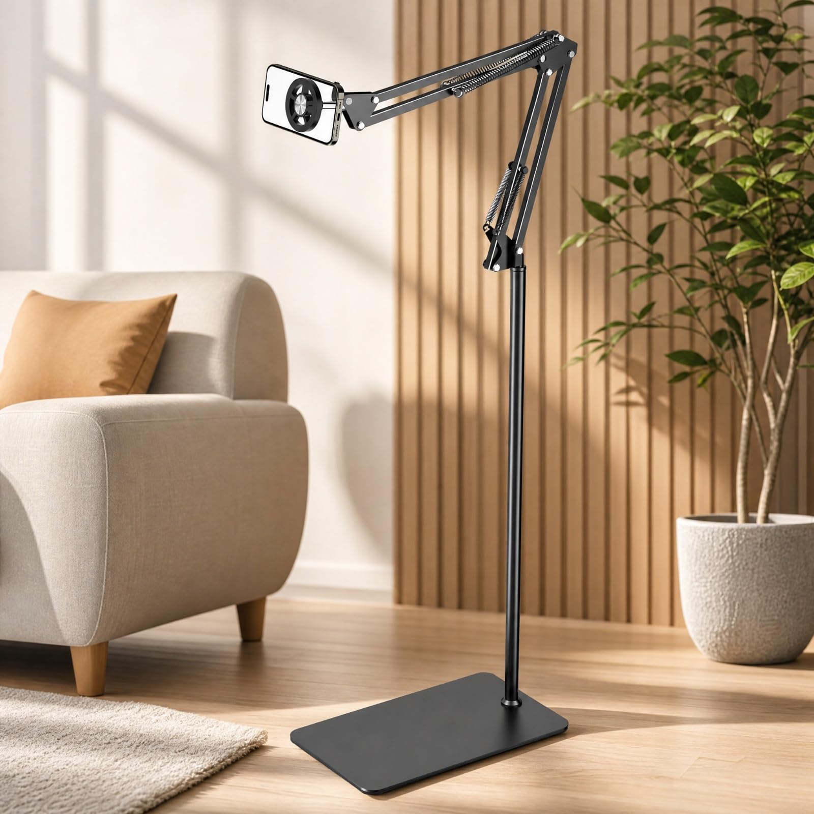 Soporte magnético para teléfono de cama con brazo de suelo ajustable 8
