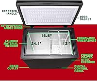 Vista 3 de Congelador profundo de 3.5 pies cúbicos con panel de visualización de temperatura, mini congelador con cesta extraíble, adecuado para apartamentos