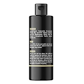 Organic - Vanilla Full Body Massage Oil - No Stain & Non-Sticky | with Fractionated Coconut Oil, Vanilla & Jasmin Oil | for Massage Therapy - 4.05 Fl Oz