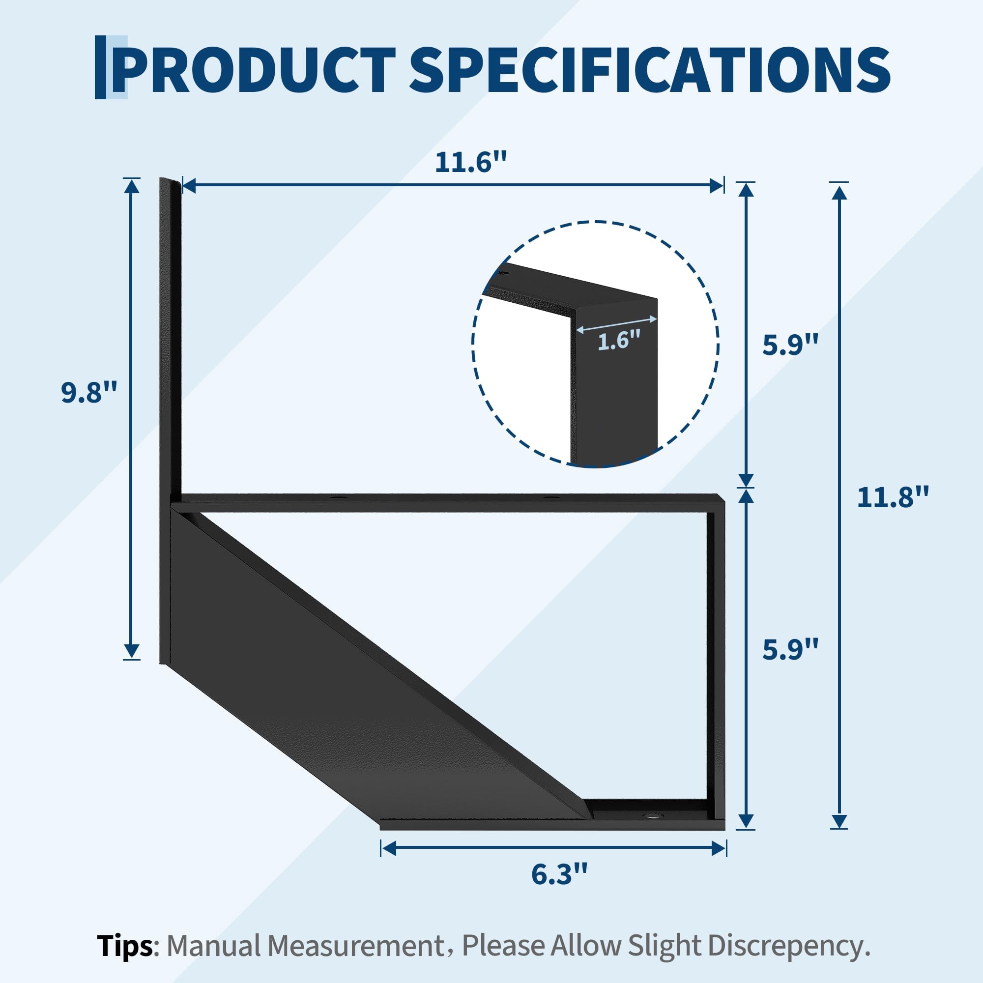 Set di 2 alzagradini per scale in acciaio pesante – 1 gradino – supporto rinforzato anticorrosione – capacità 272kg – facile da installare – per interno/esterno – Step 1 | Wear a pair of
