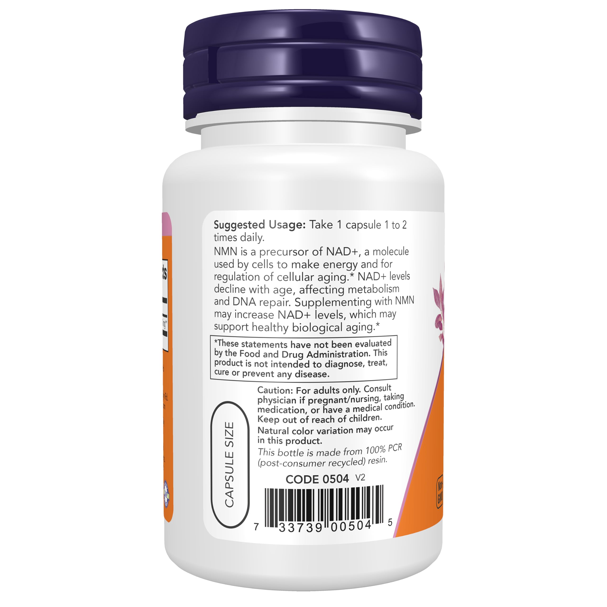 Now Supplements, NMN 250 mg, Supports Healthy Aging*, 60 Veg Caps — Amazon image 3