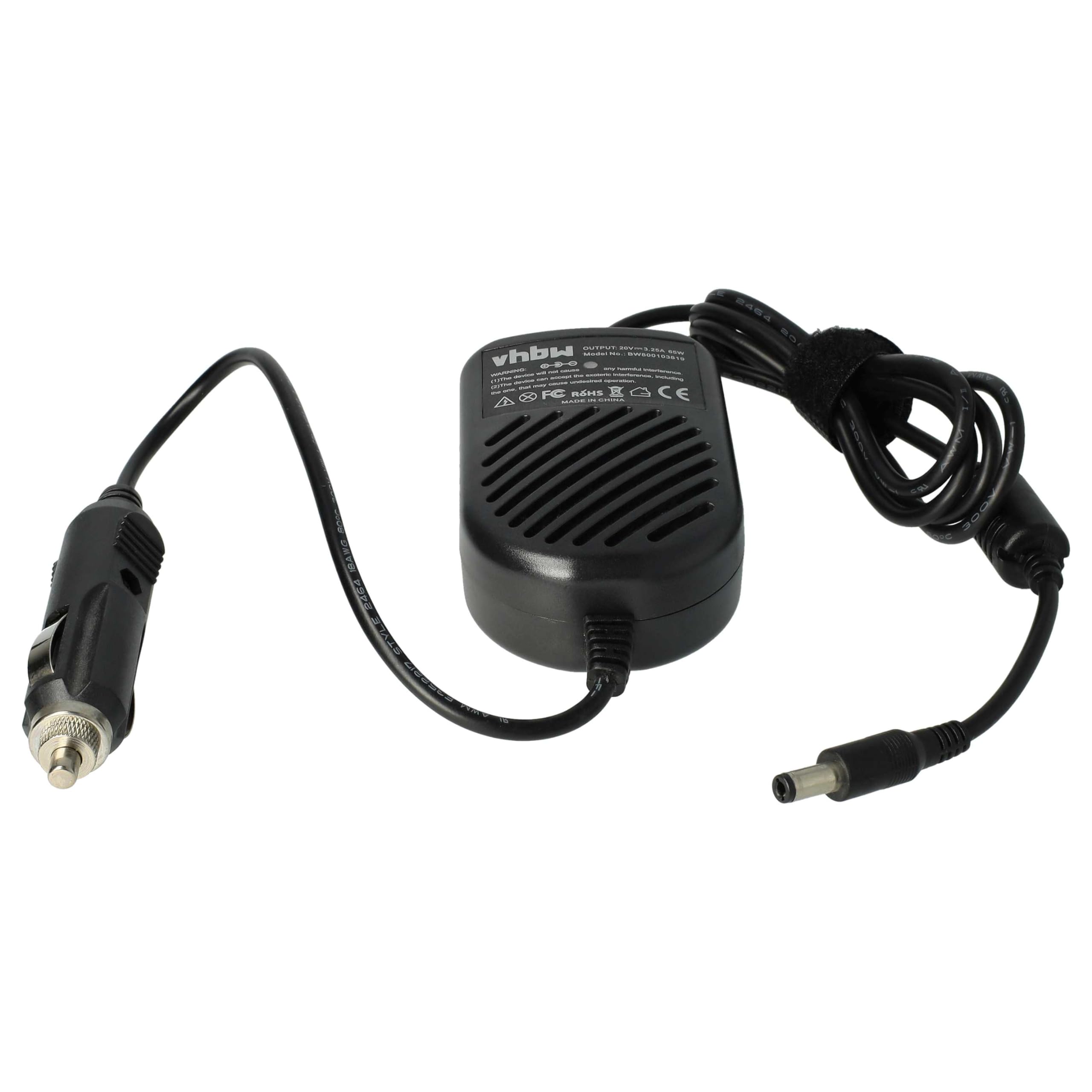 vhbw caricabatteria da auto sostituisce Lenovo ADP-65KHB, DB, CPA-A065, 6001646 per notebook - Caricatore da 12V nero 3,25 A