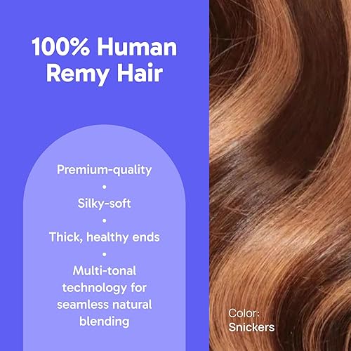 Miniatura 3 de Zala Halo de cabello humano  Extensiones de cabello real para mezcla sin costuras + peinado. Extensiones de cabello con halo añaden volumen y