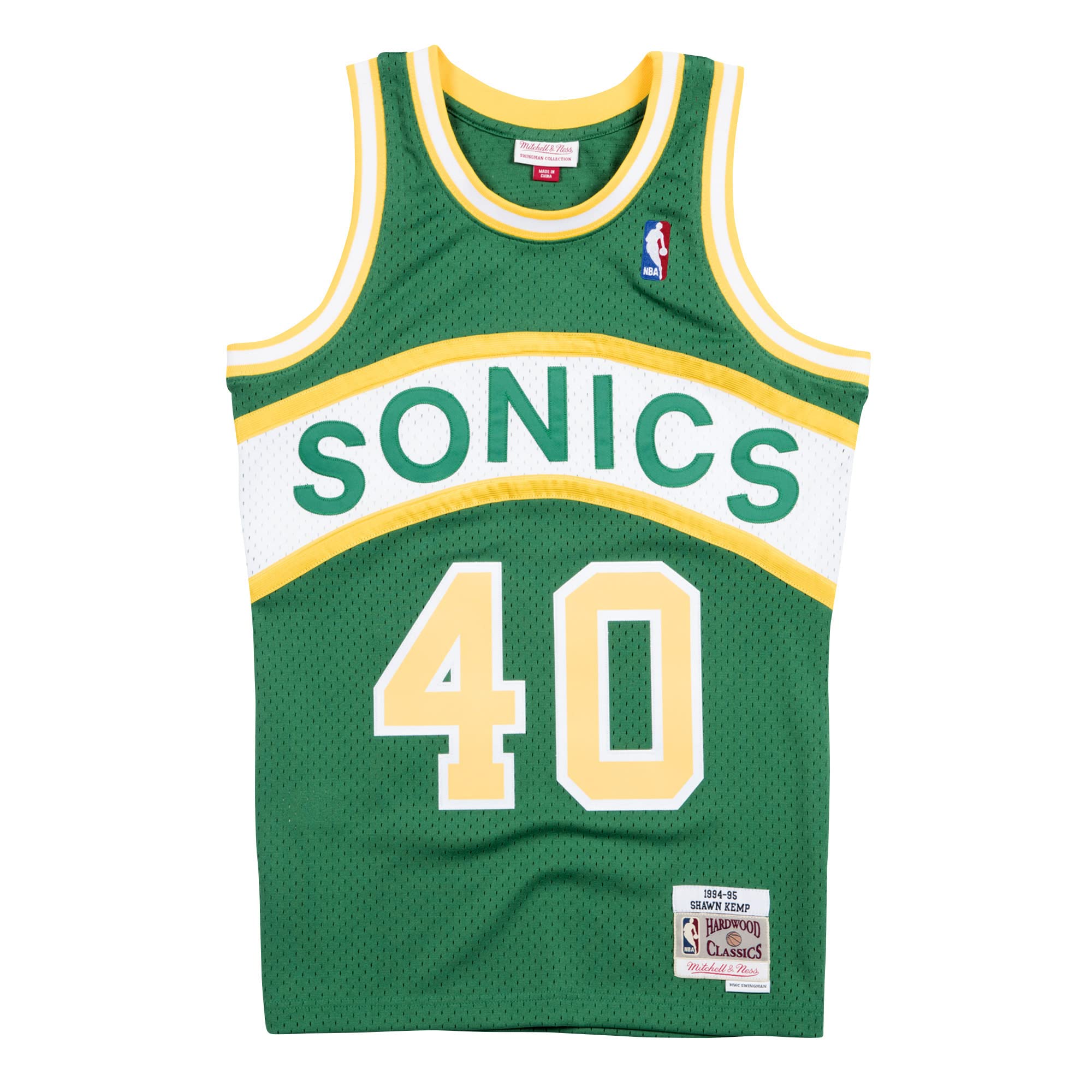 Mitchell & Ness Maglia NBA Swingman 2.0 Seattle Supersonics 1994-1995 - S. Kemp (Verde Scuro)(S)