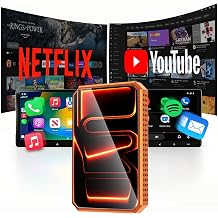Wireless CarPlay Android Auto Adapter, Magic AI Box with HDMI/USB Port, Built-in YouTube and TikTok, USB Drive Playback and HD Screen Mirroring