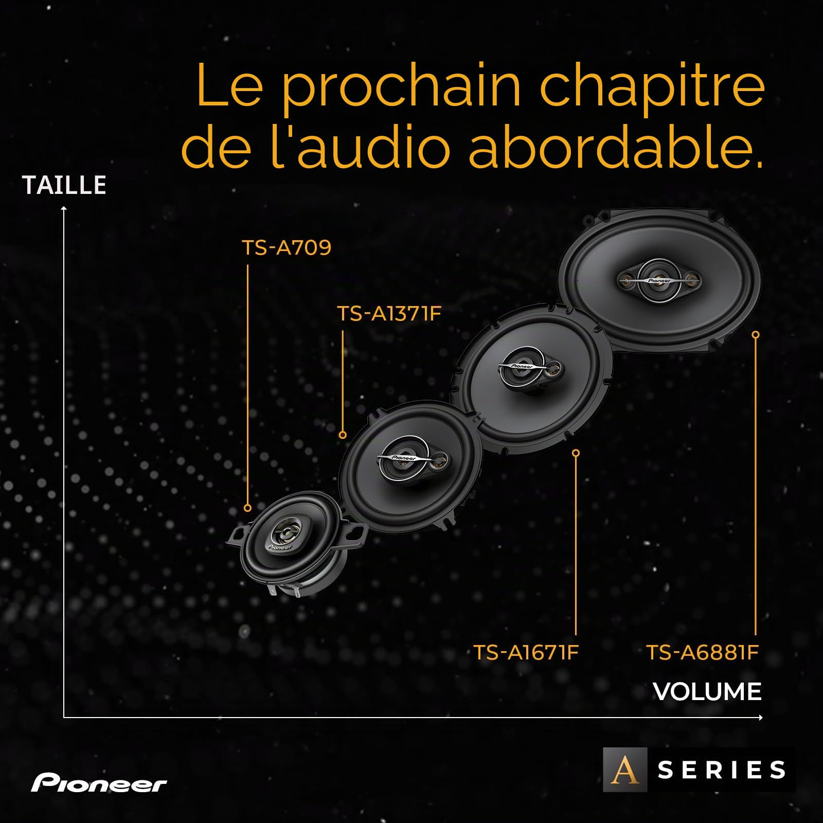 PIONEER TS-A1671F Haut-parleurs Voiture coaxiaux 3 Voies de 16,5cm, Puissance 320 Watts