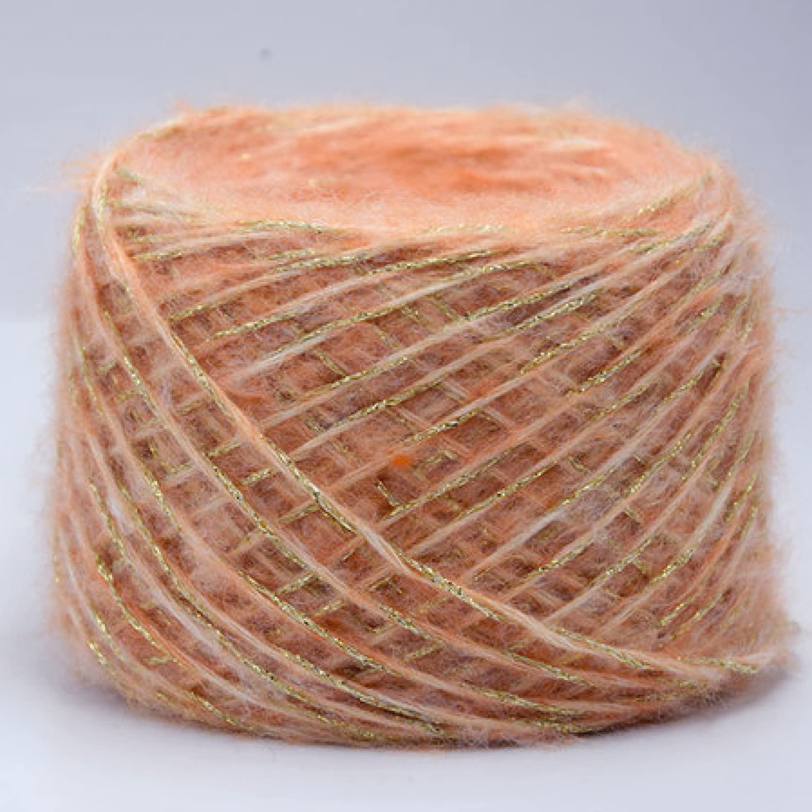 Hilo de Mohair Metalizado 50 g, Grueso, Mercerizado, acrílico, Chenilla, Hilado for Crochet(Shrimp Meat Powder)