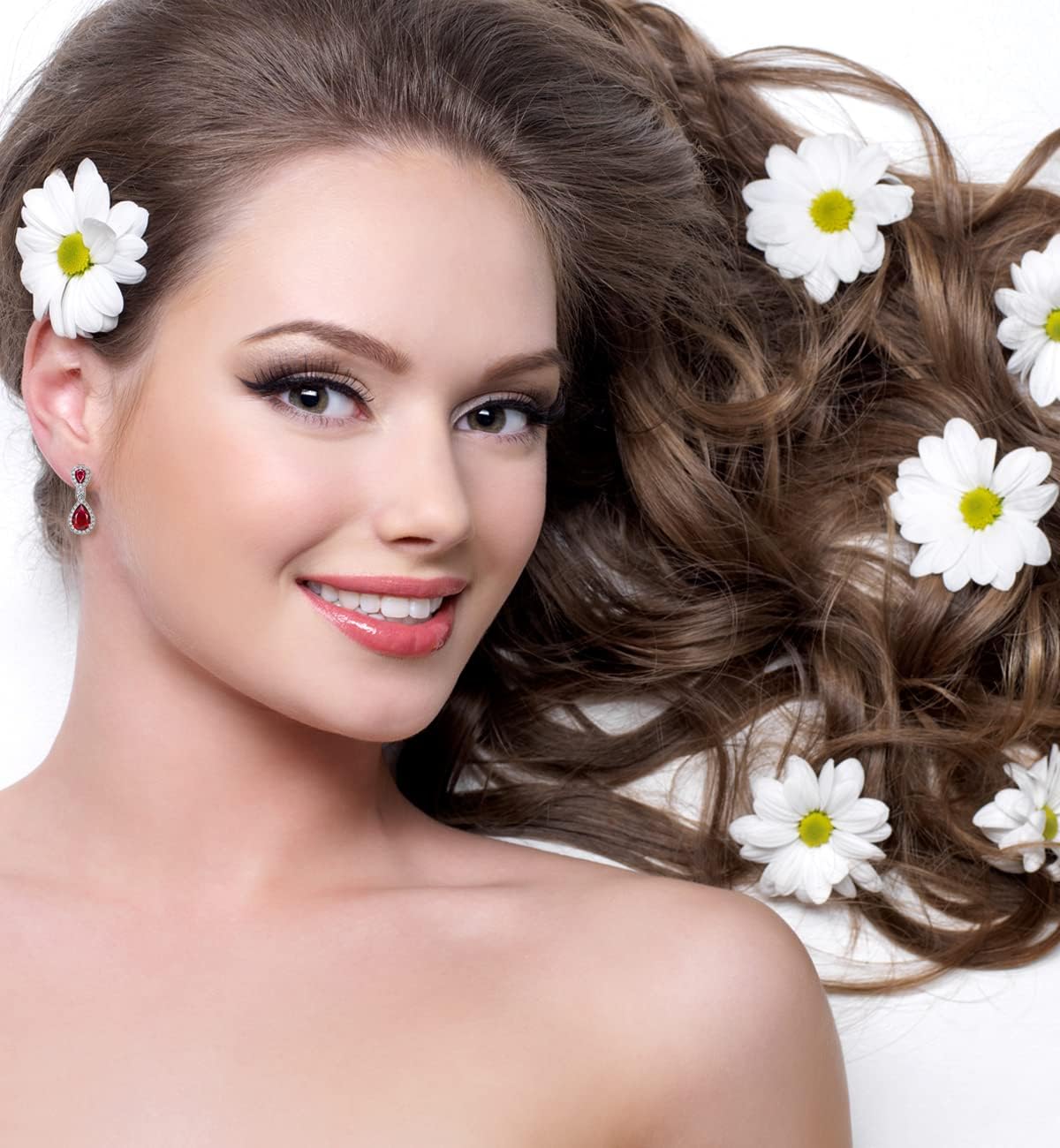 LAVINA Fancy Teardrop CZ Clip On Dangle Earring Classic And Elegant Hypoallergenic Earrings For Women Brides Wedding Birthday Gifts Christmas Jewelry