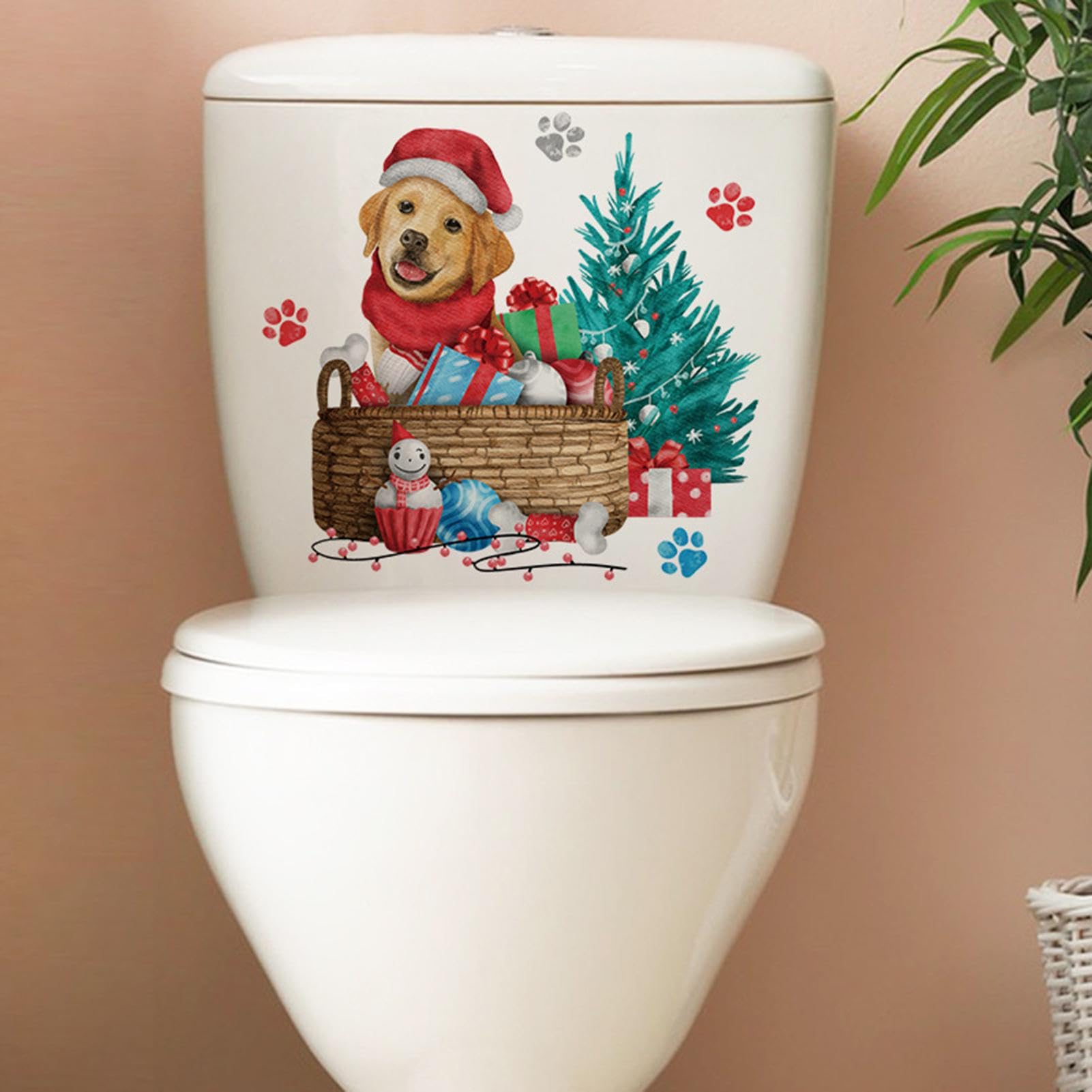 Hunde- -WC-Deckelaufkleber, Aufkleber, abnehmbarer Hundesitz