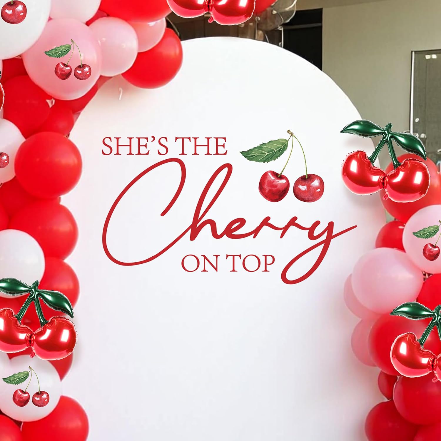 Cherry On Top Baby Shower Decorations - Shes The Cherry On Top Decal