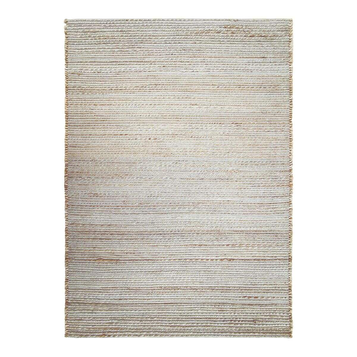 Tapis tissé et tressé en jute et coton naturel 160x230 - style bohème