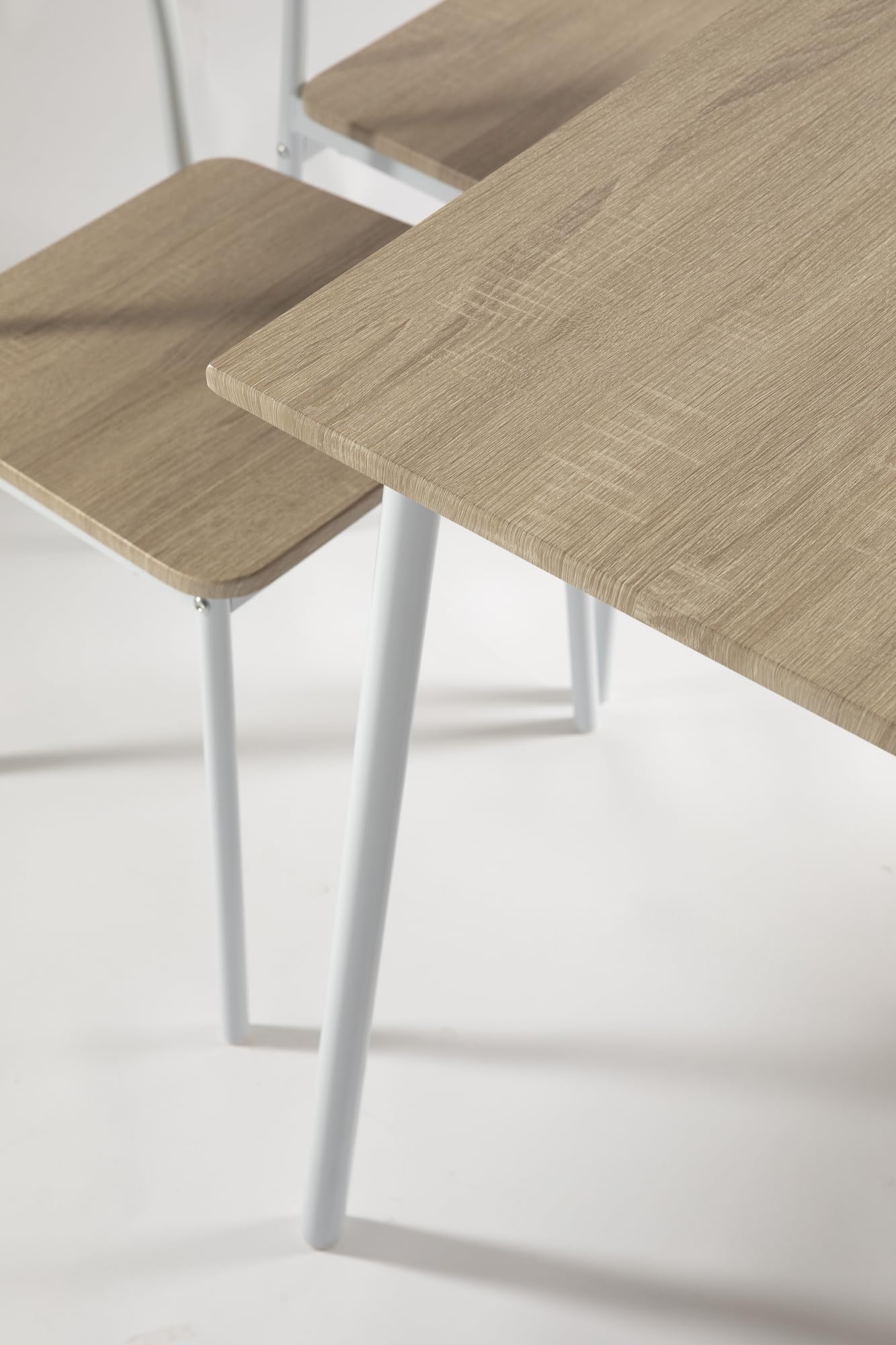 DUPI Table and 4 Chairs Set New XOBE, Made with Metal and MDF, Dining Table, Timeless Style Set (Taupe) 110x70 — view 8
