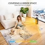 FLANUR Space Heater for Bedroom, Smart Electric Heater with WiFi and Voice Control, 12H Timer, 4 Modes, Thermostat, 1500W PTC Ceramic Indoor Heater, 36dB Quiet Heating for Home Office, 1Pack Black