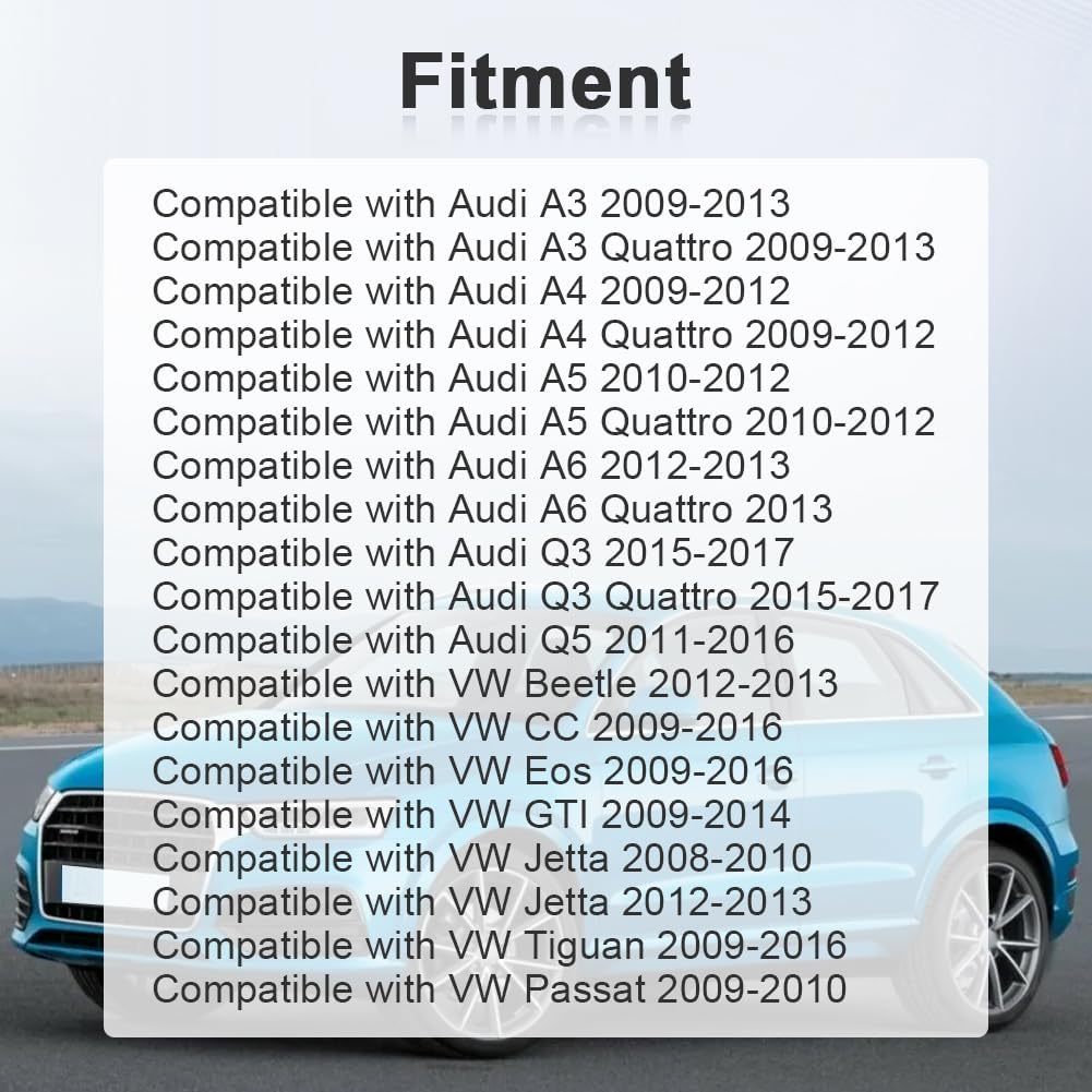 PCV Valve Engine Crankcase Vent Oil Separator Breather Hose Kit Compatible with Audi A3 A4 A5 Q3 Q5 TT VW Beetle CC Jetta Passat GTI Eos Tiguan 2009-2017 Replacement for 06H103495 06H103495B