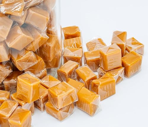 Miniatura 4 de CARAMEL SQUARES Candy 2 lb  Bulk Bag, Soft and Chewy Taffy, Classic Milk Flavor, Old Fashioned Candies, Individually Wrapped (128 Pieces)