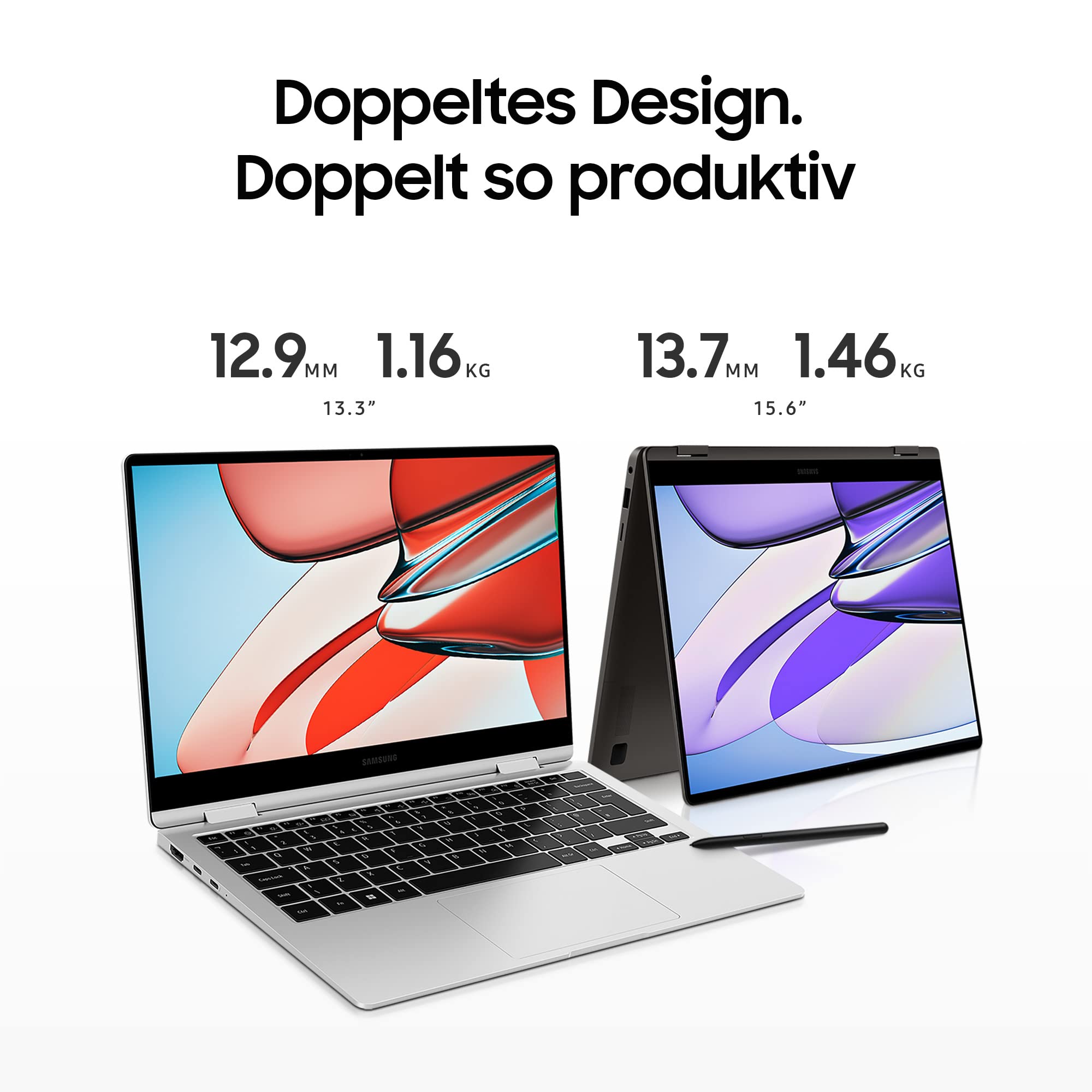 Samsung Galaxy Book3 360 Ordinateur Portable 13" Full HD 60 Hz Écran Tactile AMOLED Intel Core i7-1360P 16 Go RAM SSD 512 Go Windows 11 Clavier QWERTZ Graphite