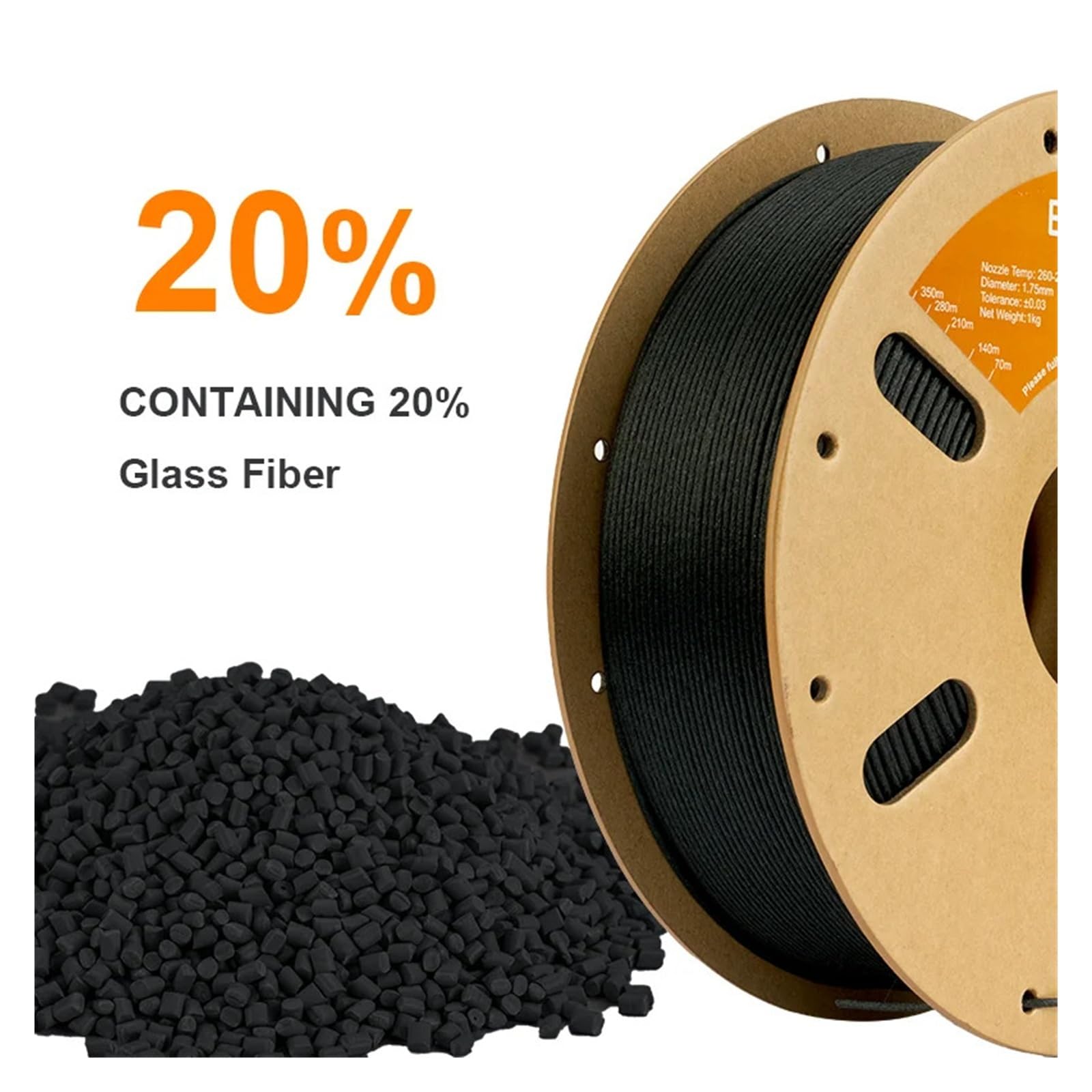 3 kg 3D-Drucker-Filament, hitzebeständig, for funktionale Prototypen, Werkzeuge, langlebige Teile(Pa12 black 3KG)