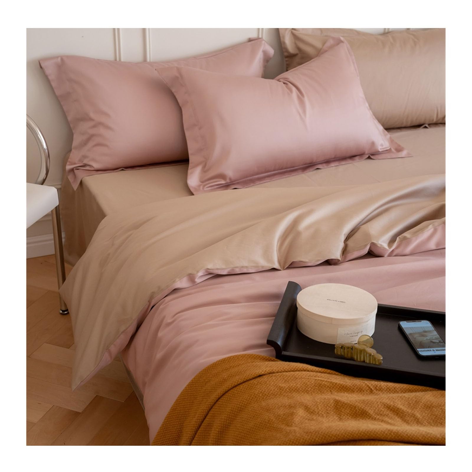 Housse de couette zippée coton respirant facile d'entretien